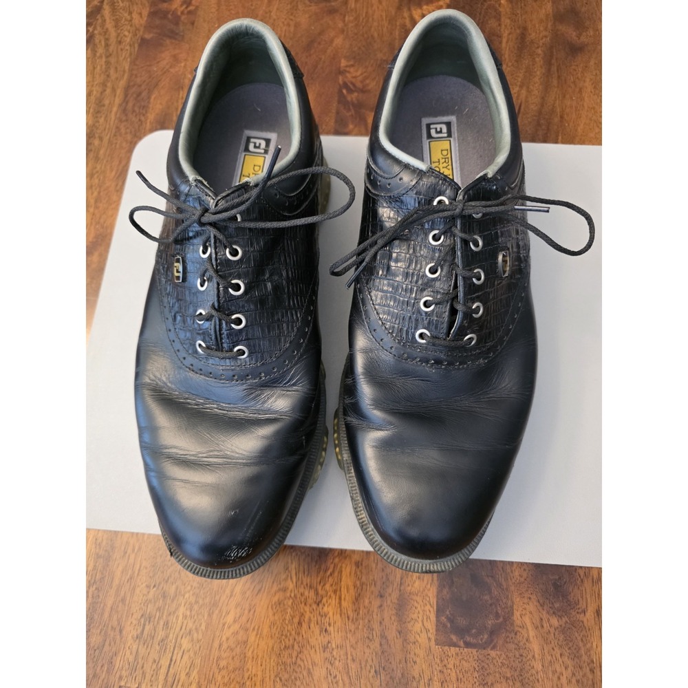 FootJoy FJ Dryjoys Tour Men's Size 12 53676 Golf Shoes Black Leather